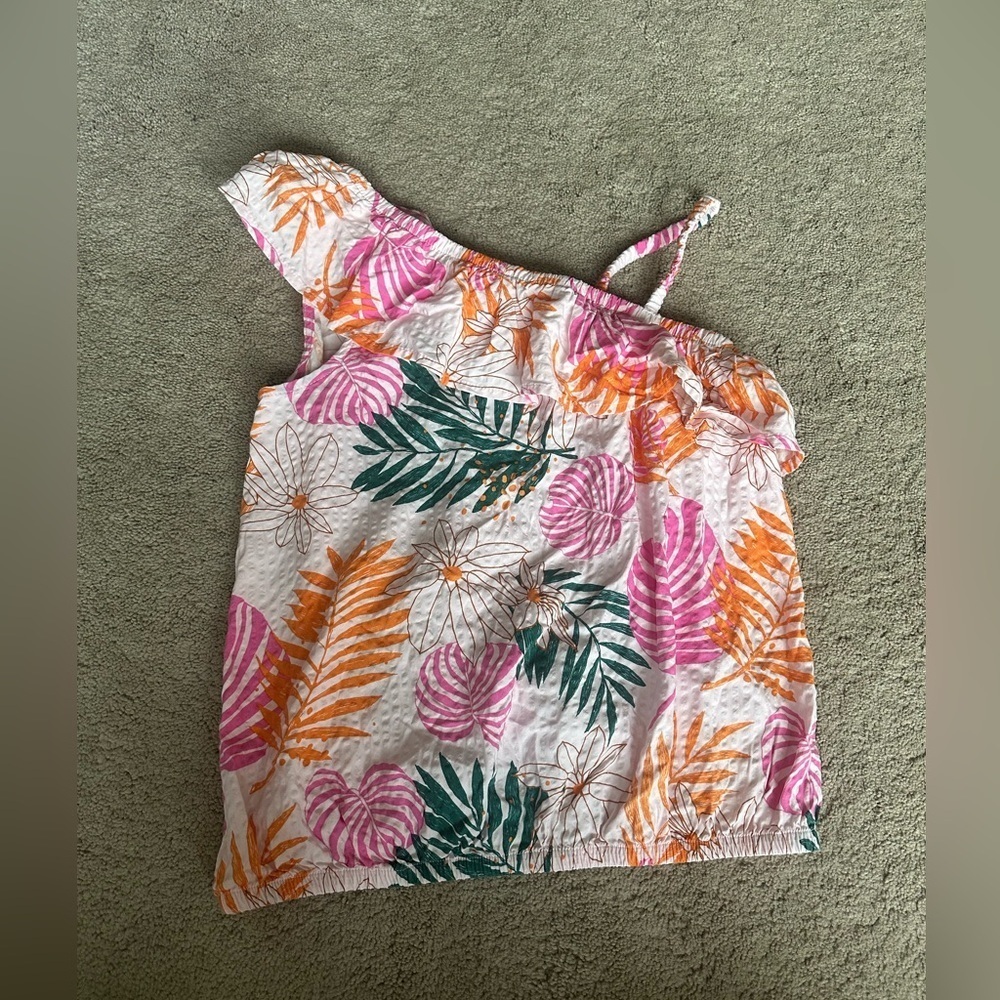 Girls floral tank yxl 14 nwot